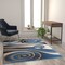 Flash Furniture 5x7 Blue and Beige Swirled Pattern Area Rug ACD-RGRUL4-57-BL-GG - alternate 1
